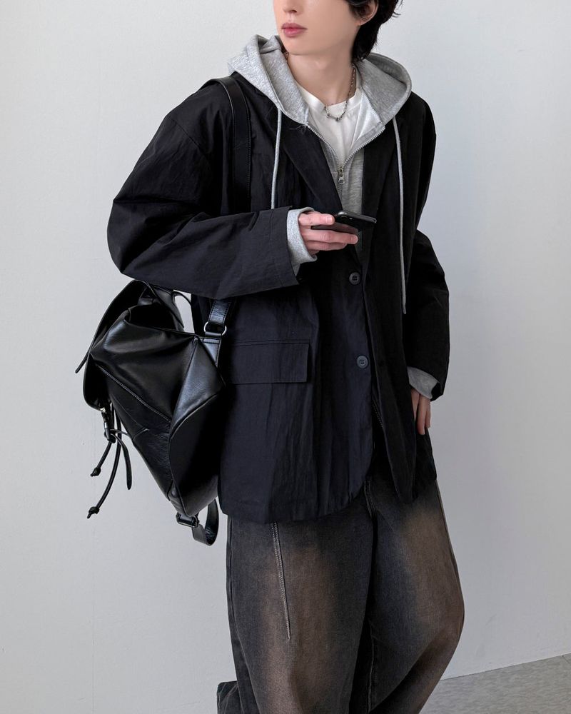 Symbol Nylon Blazer Jacket