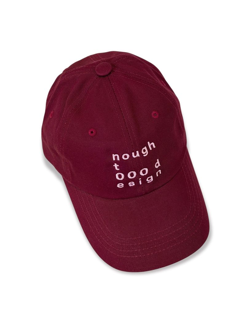 000Design Logo Ball Cap / Burgundy