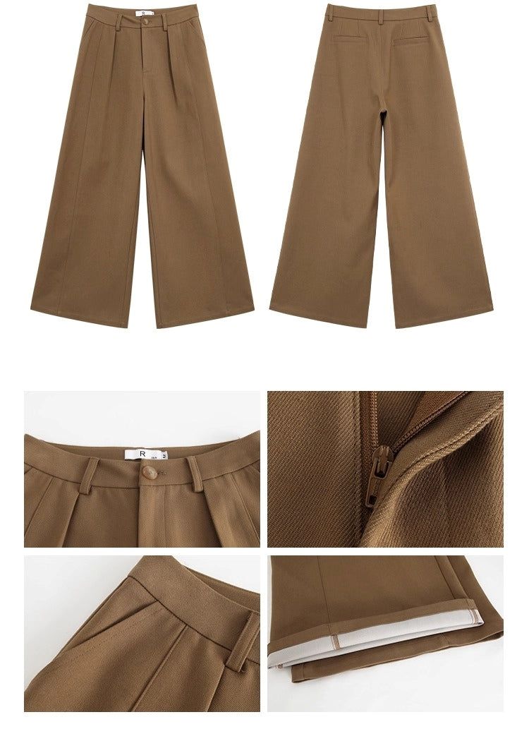 Super Pintuck Wide Cotton Pants