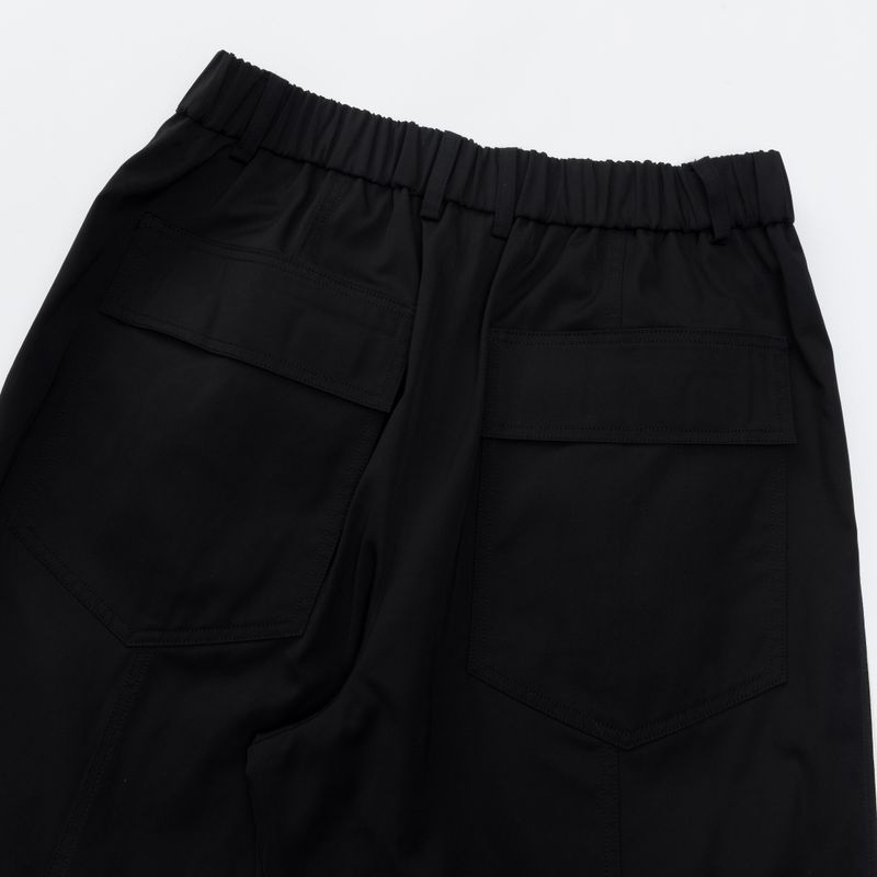 Piping Pin-Tuck Pants (Black)