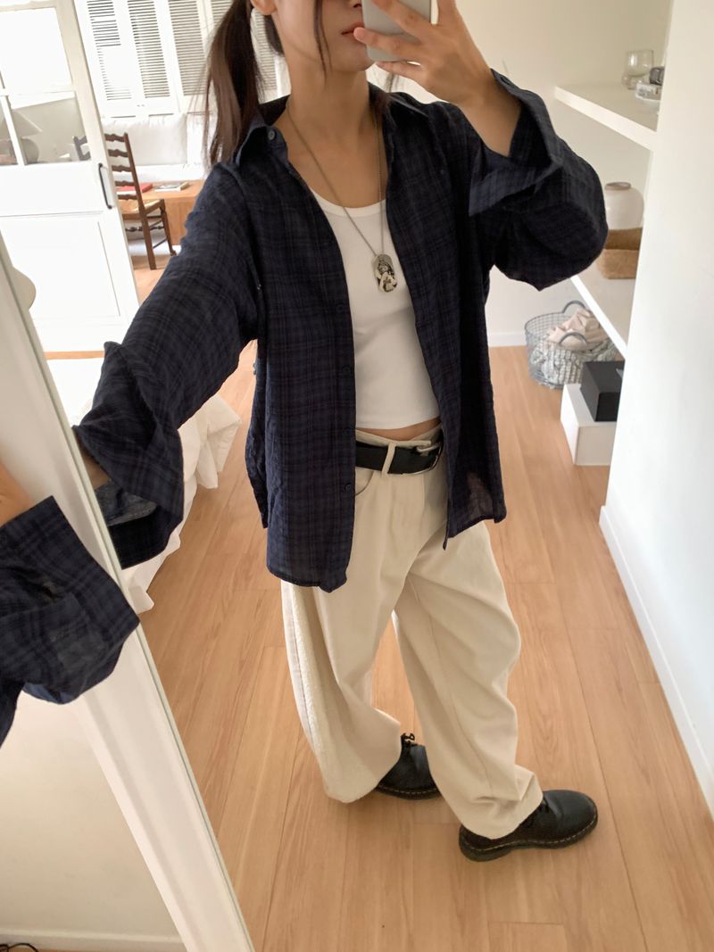 TWILL MIX CURVED PANTS (2C)