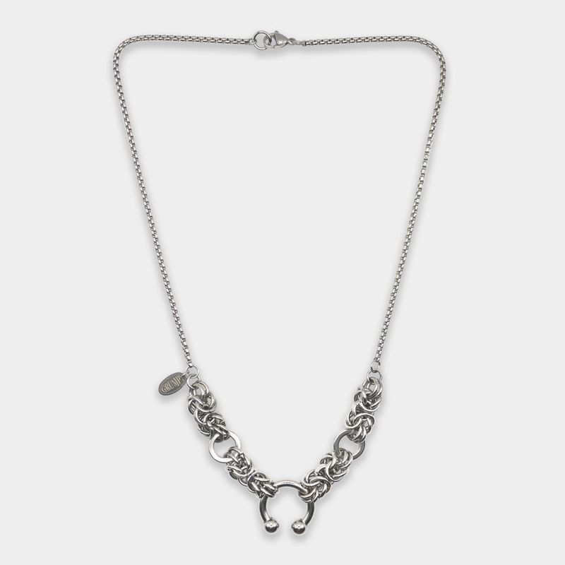 Grumpy Stuff(グロンピースタッフ)の「Metal pierced twisted Necklace(Accessories)」