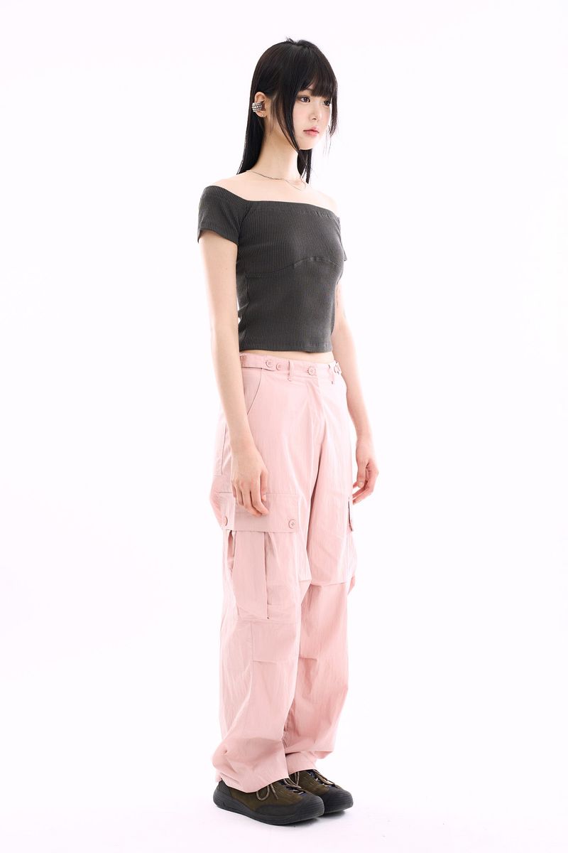 Chilly summer wide cargo pants
