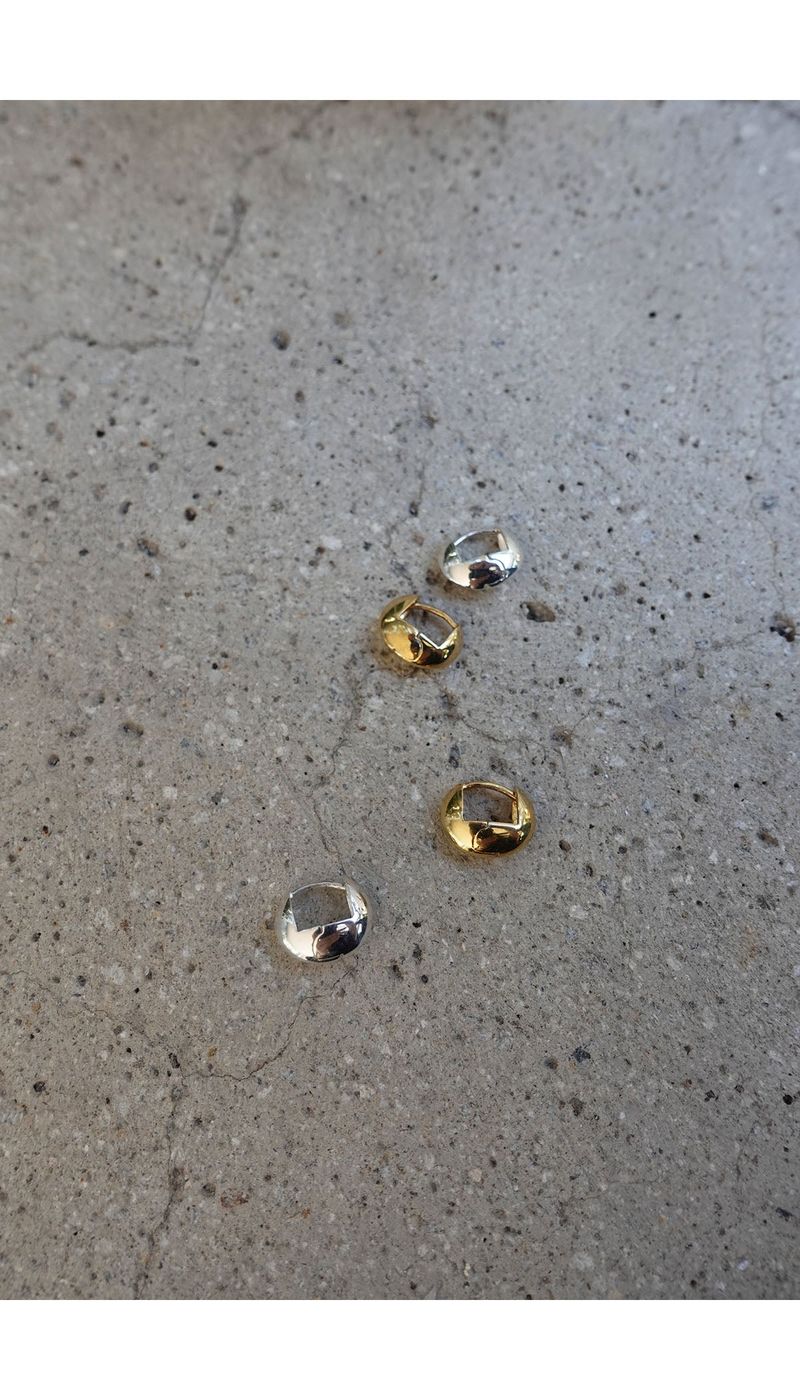 silver almond earrings 