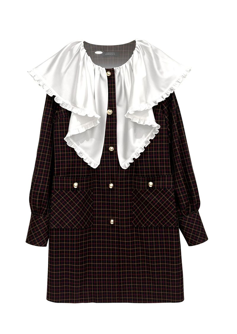 Collared check dress