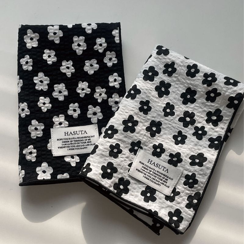 Black flower2 kitchen cloth
