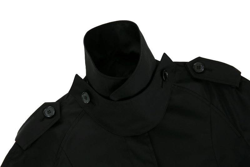 Throat Latch Trench Coat _ Black