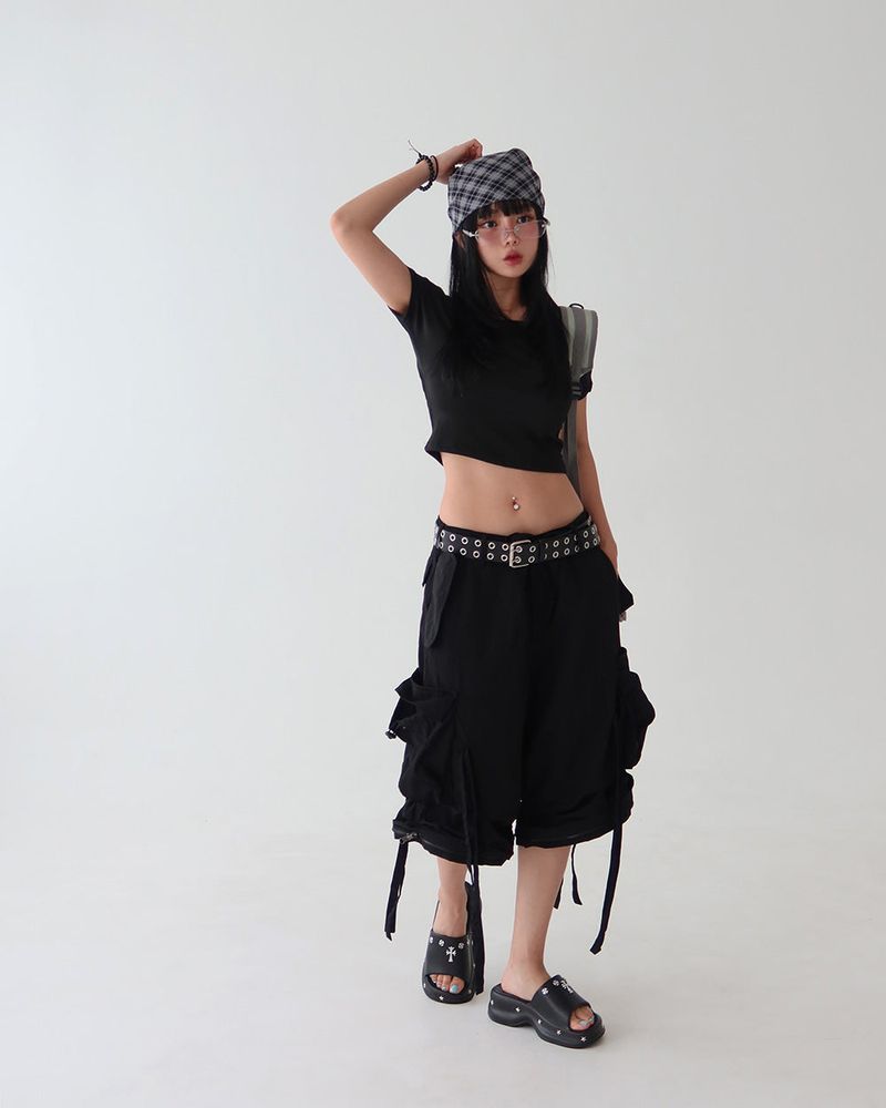 [UNISEX] Checkered linen square scarf