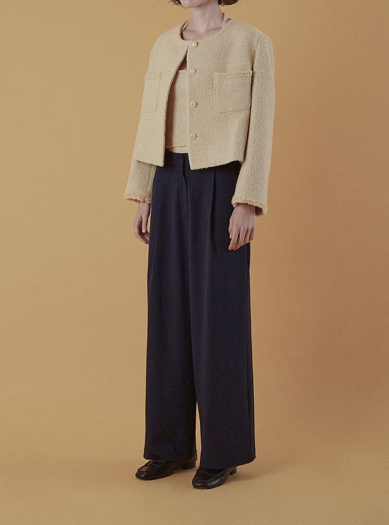 Poem tweed jacket_beige