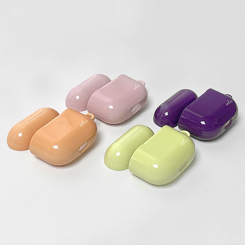 purple glossy airpods case