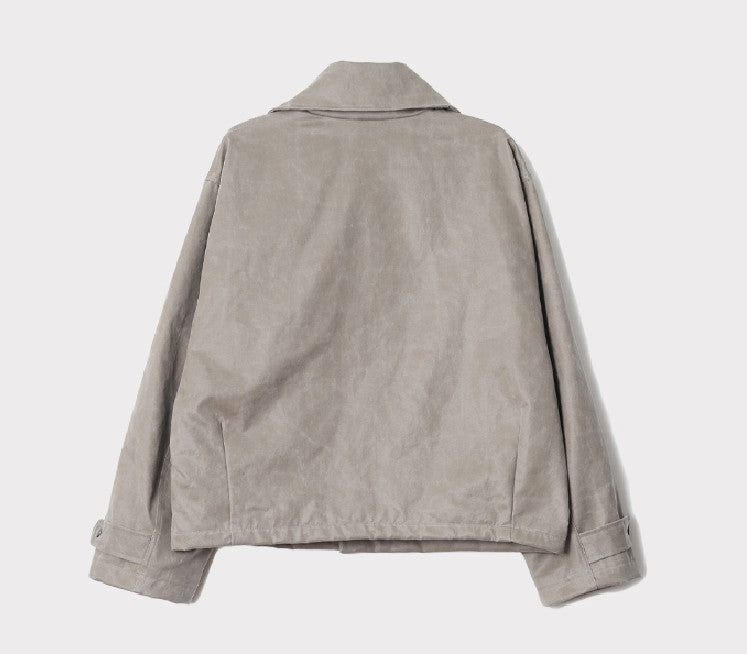 Bell Crack Leather Crop Jacket (3color)