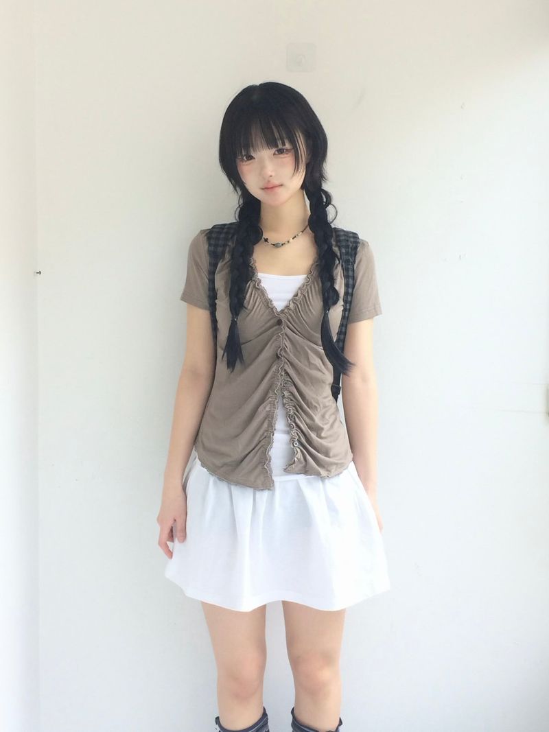 ner.ui.bin（ノエビン）の「vintage shirring button t（Tops）」