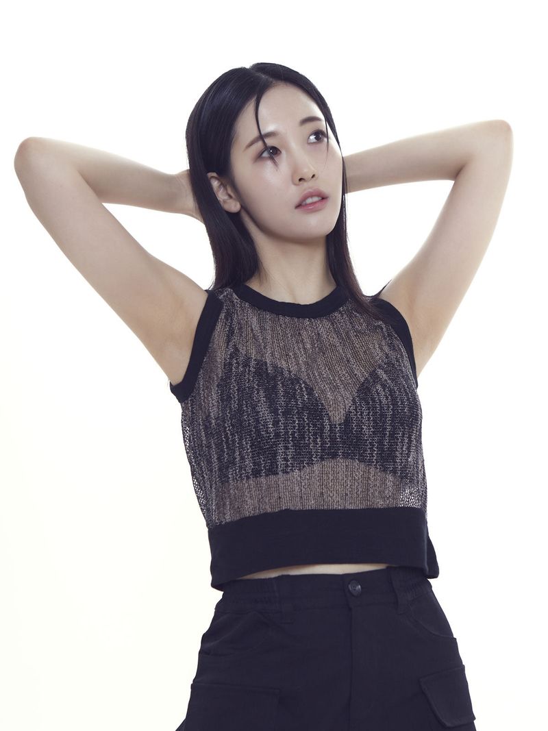 see through spangle mesh sleeveless_bk