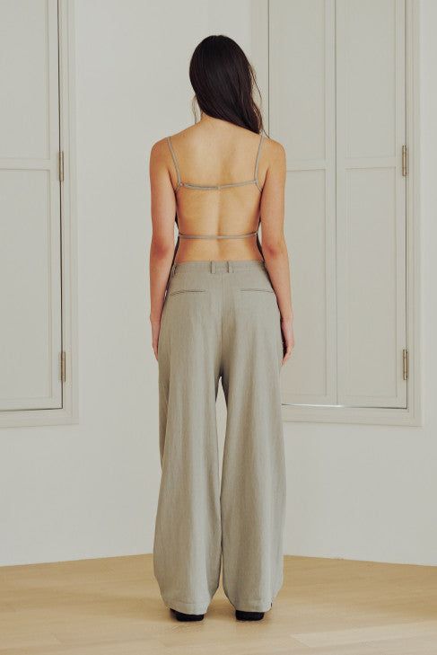 Linen Wide Pants (BEIGE)