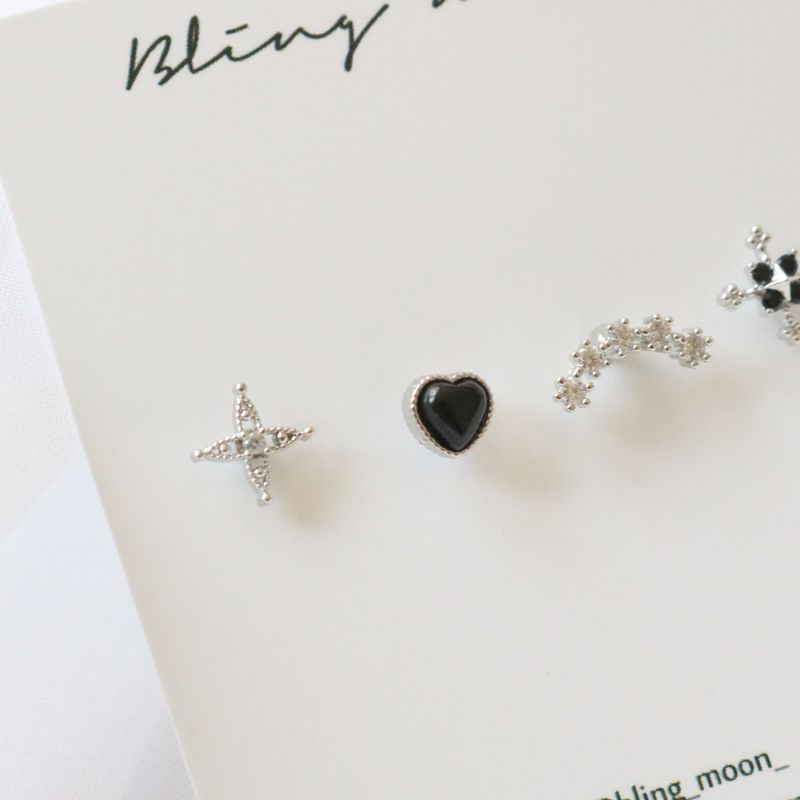 [4 set] glitter piercing set