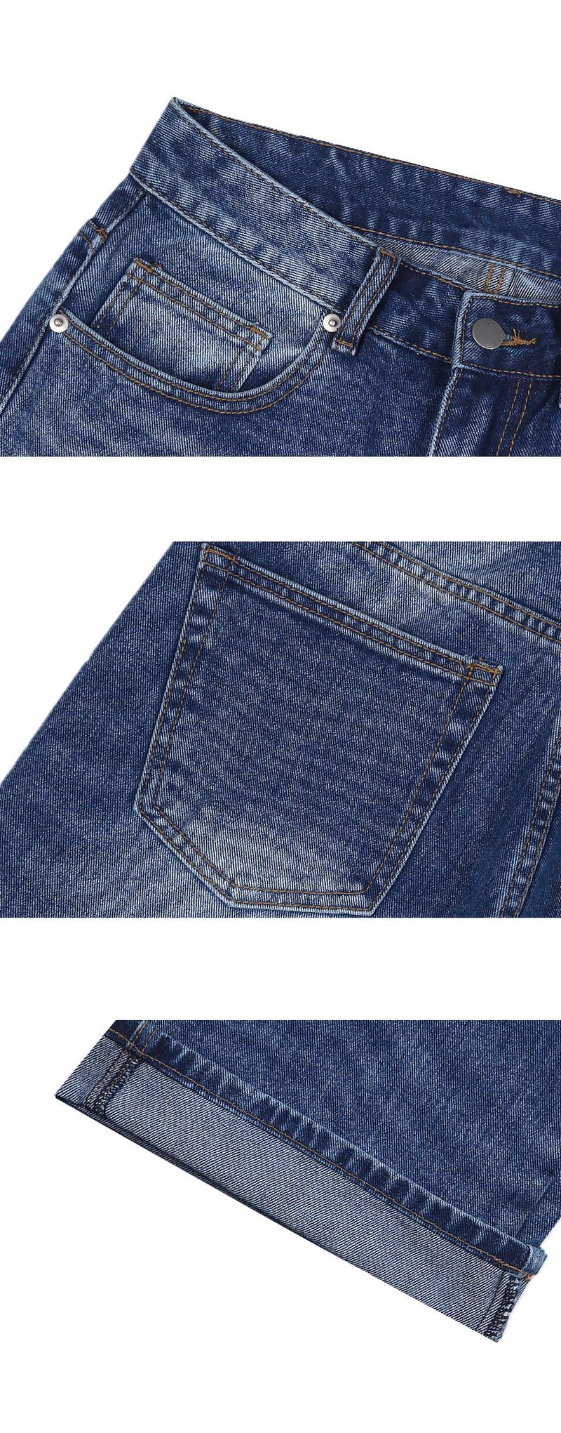 Basic washing denim pants (blue)