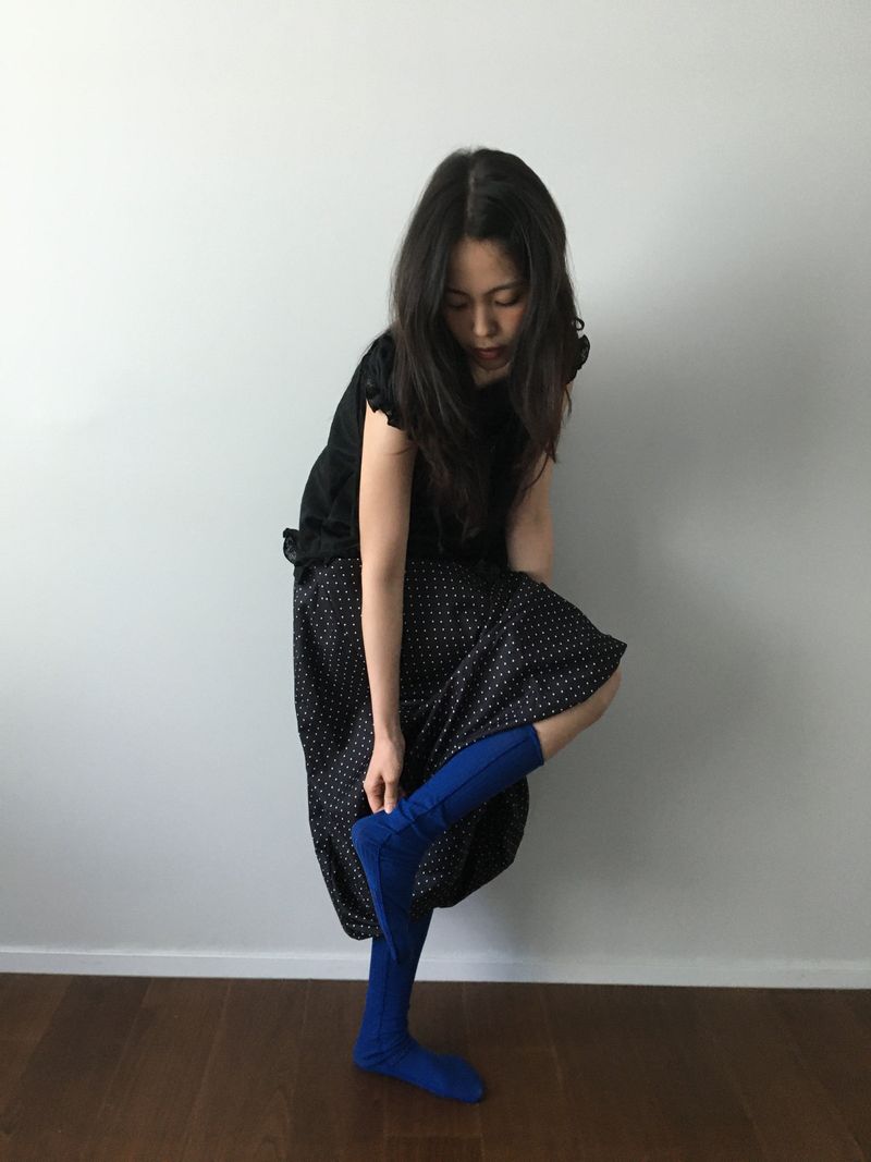 Popping Tencel Knee Socks (4color)