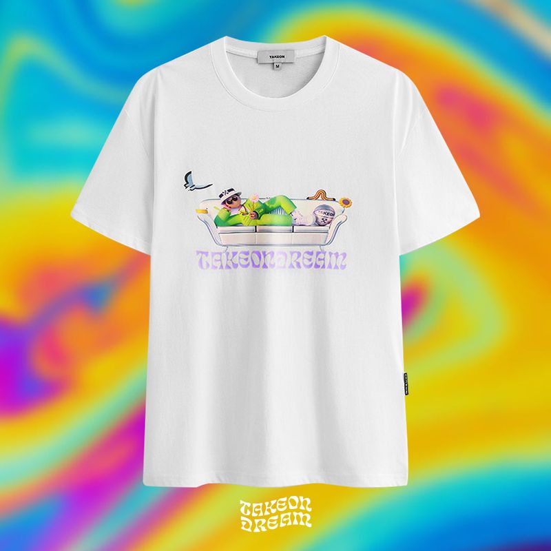 TAKEON（テイクオン）の「COUCH DREAMS TAKEON&COLIN コラボTシャツ（Tops）」
