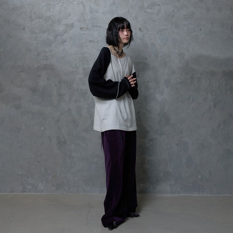 ZIP TEETH PANTS: PURPLE
