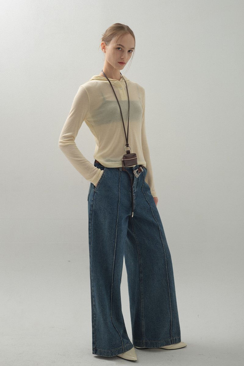 Mild Tencel Hoodie Top_Cream