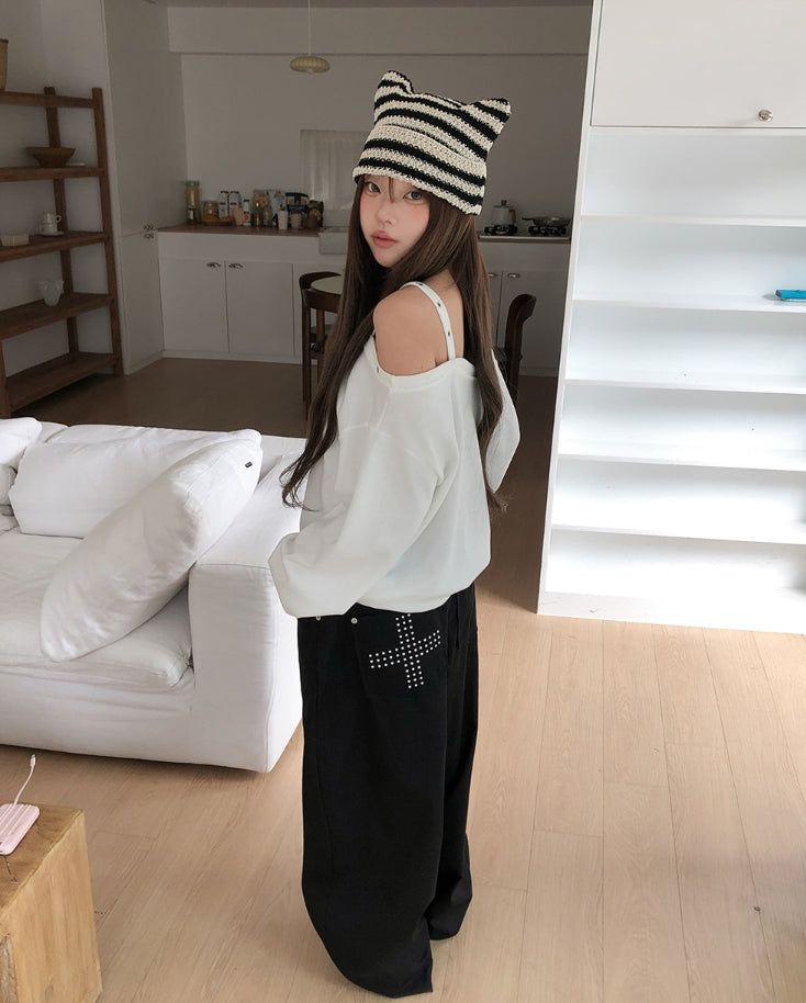 Cat Ear Summer Knitted Beanie