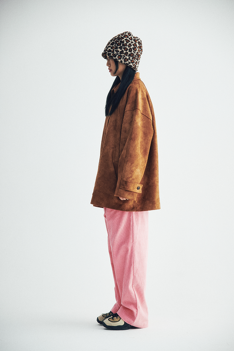 Corduroy Pintuck Band Pants (pink)