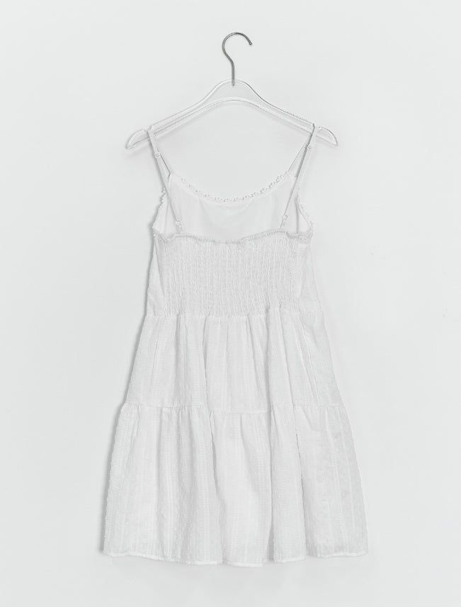 Royun Punching Layered Sleeveless Midi One Piece