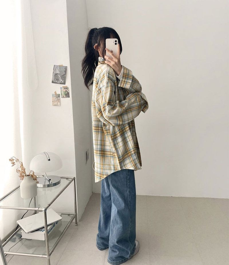 Lue Loose Fit Checkered Shirt