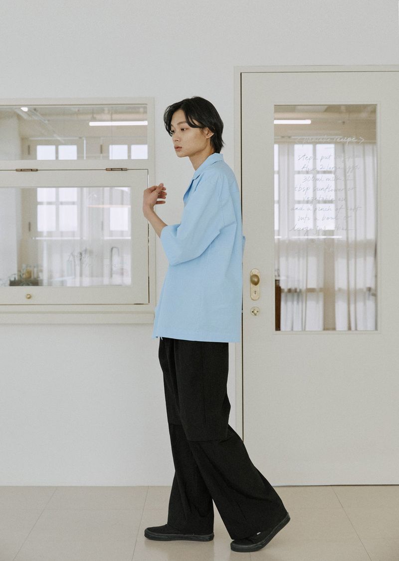 unisex folding pants black