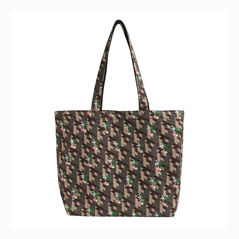BLACK PRINTED TOTE BAG