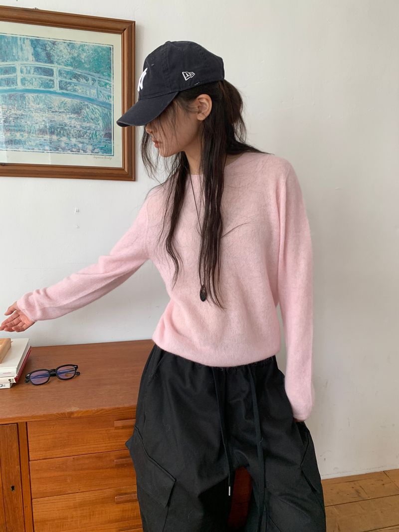 MOHAIR WHOLEGARMENT KNIT (3C)