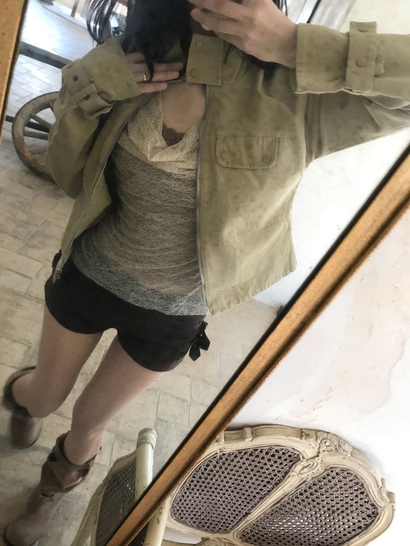 Luen High-neck Belt Raglan Cotton Jacket