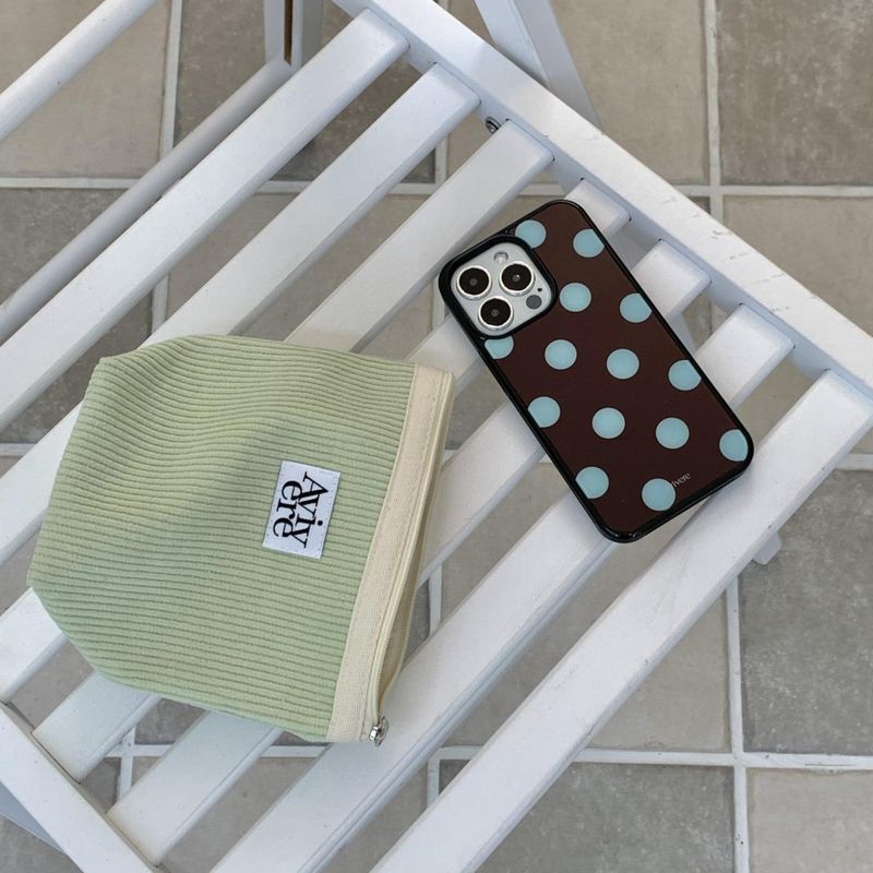 [MADE] Dot glass bumper case(mintchoco)