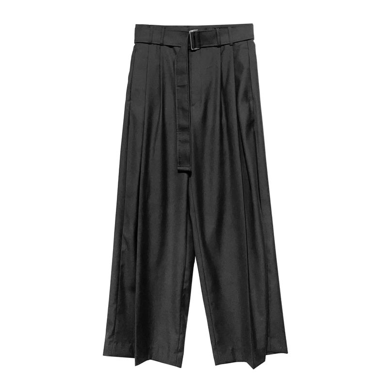 ツインピンタックマキシワイドベルトスラックス (3 color)