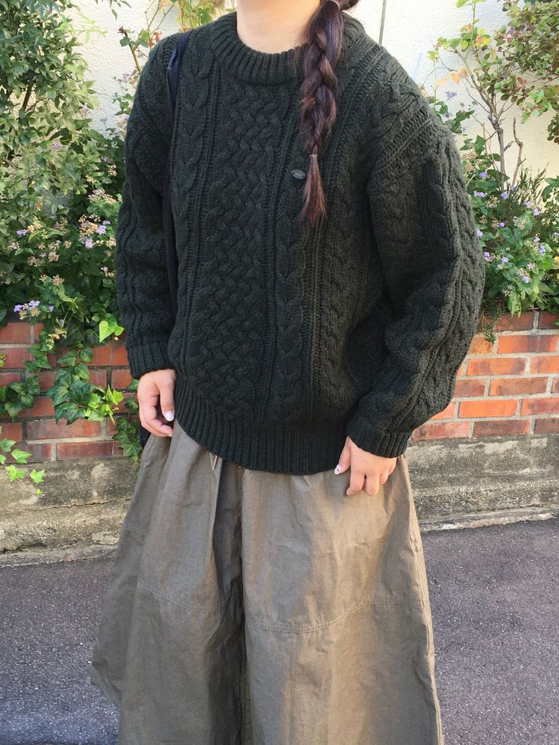 Woody cable knitwear