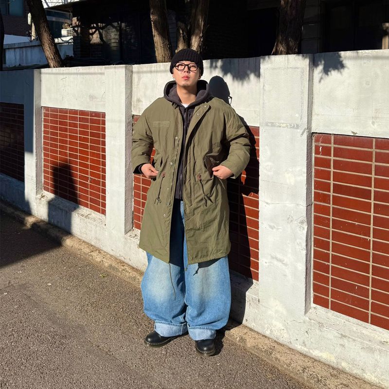 HundoP(ハンドピー)の「Oversized Fishtail Parka Puffer Jacket (8oz)(Jackets/Outerwear)」