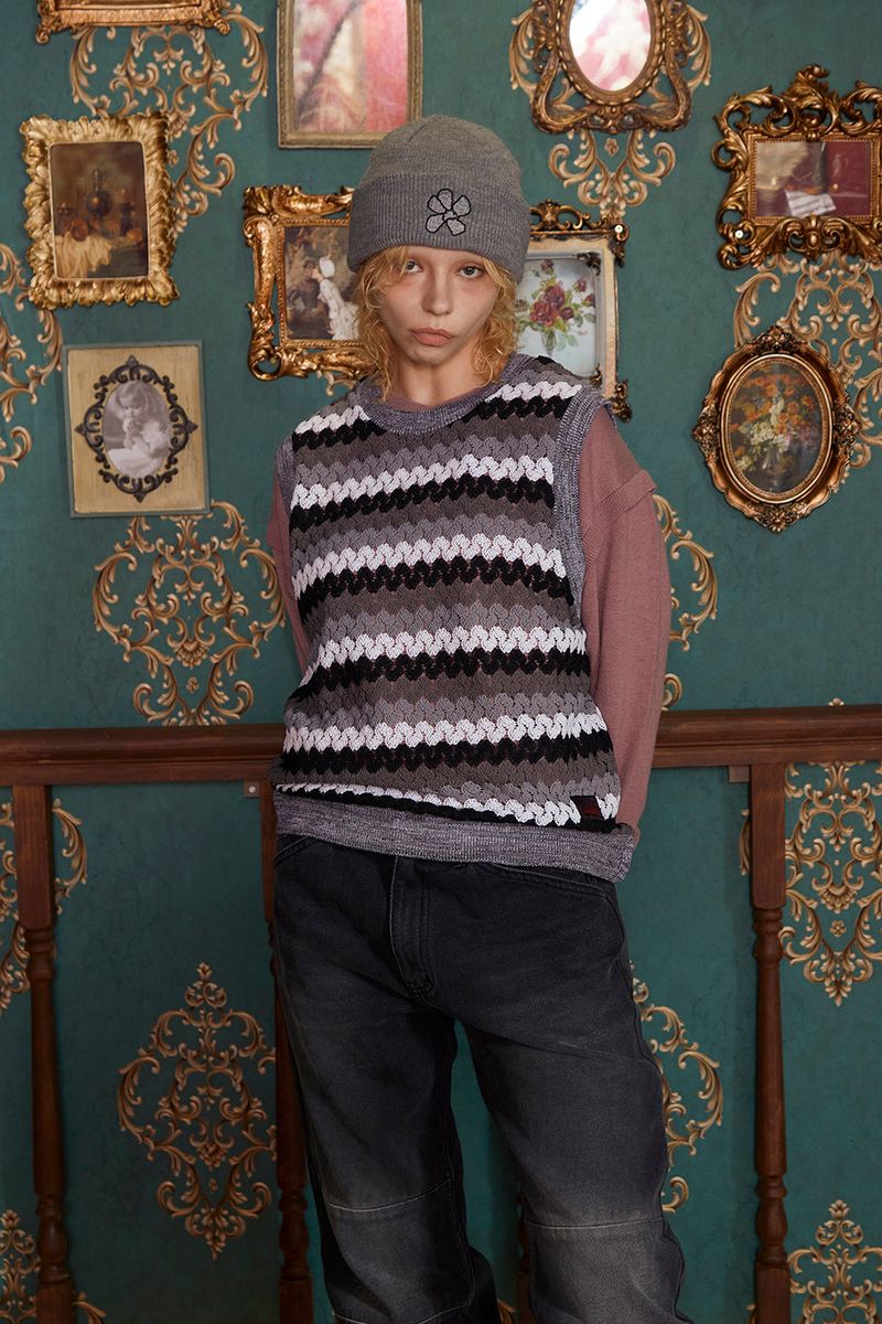 FLOWER BEANIE / GREY
