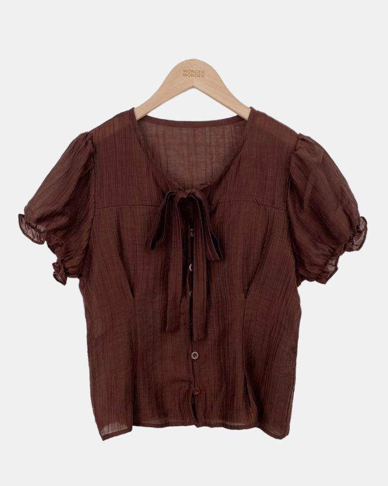 Muha Sheer Short Sleeve Blouse