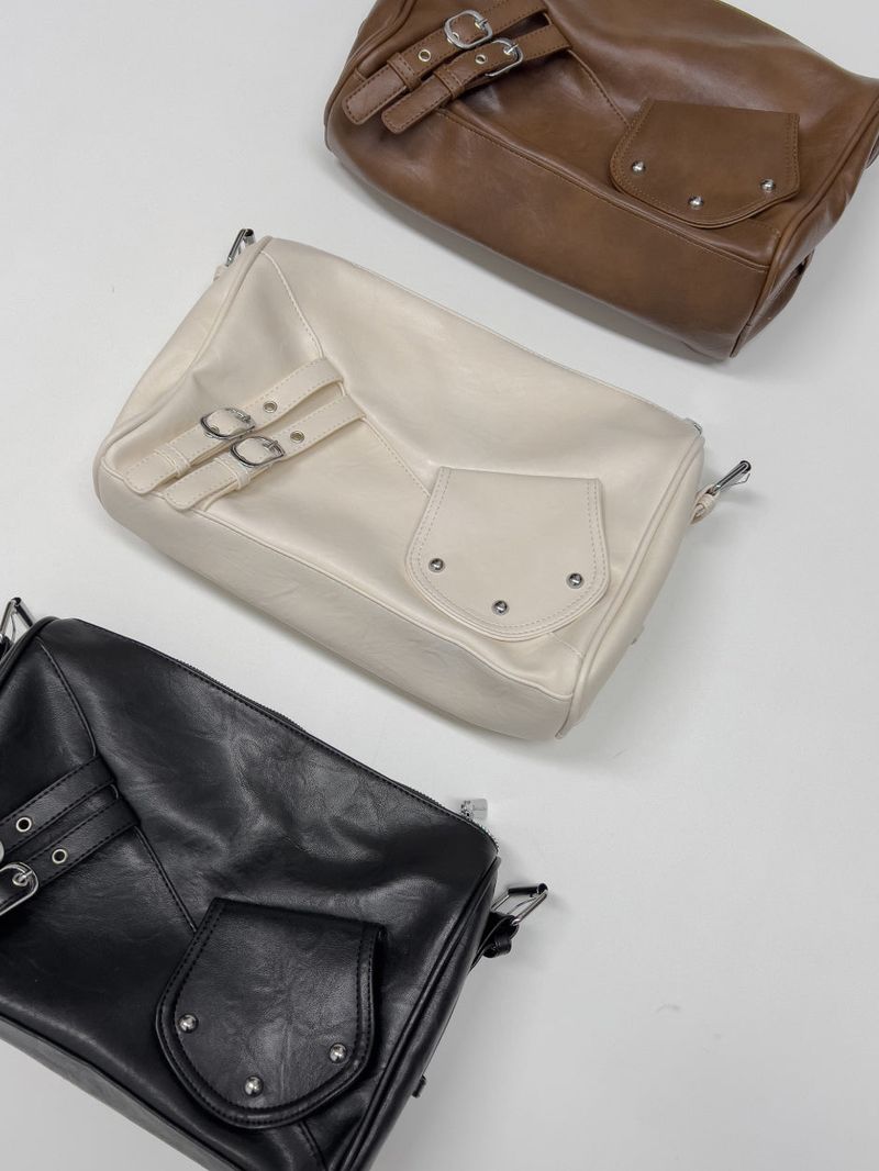 Studded Leather Shoulder Bag