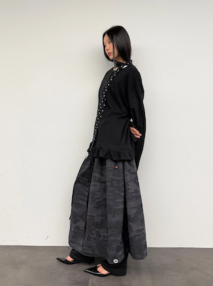 NATTY CARDIGAN IN BLACK (SCARF SET)