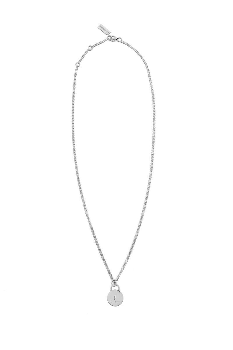 round lock logo necklace