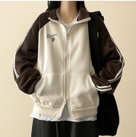 Gling Track Two Way High Neck Zip-Up [Fleece]