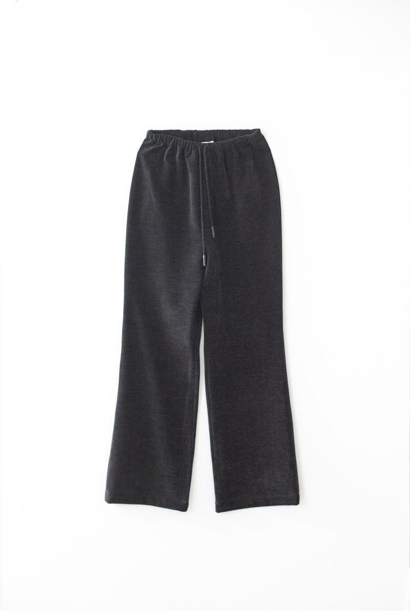 Corduroy boots cut pants (Black)