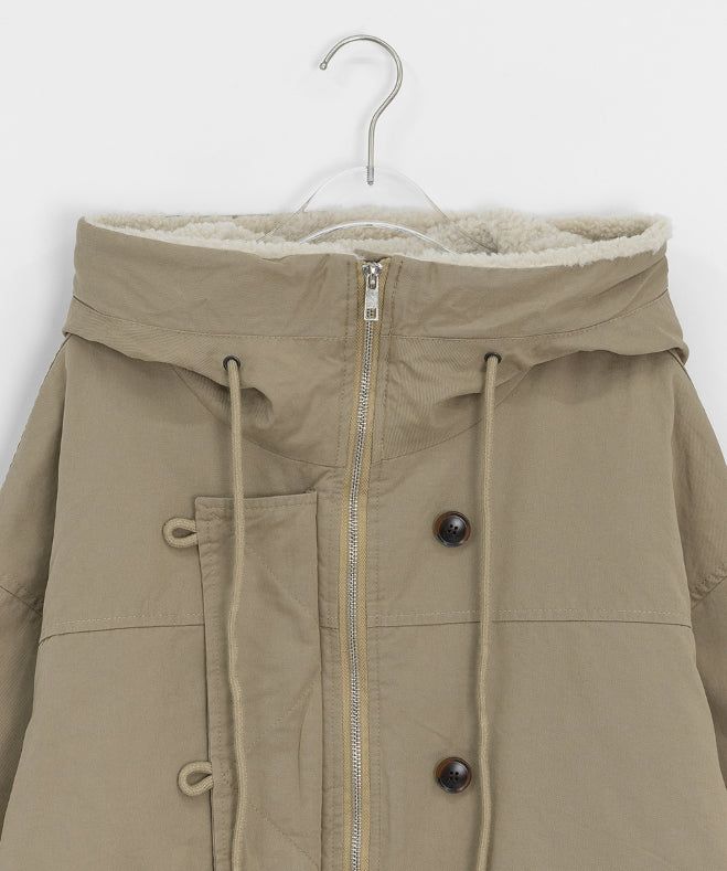 Felch Check Wool Quilted Bomber Padding Jumper