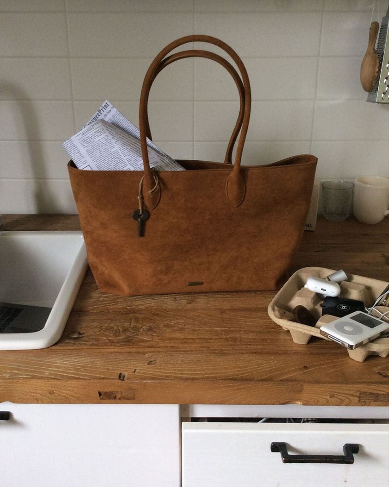 [MADE] Salmon suede tote bag