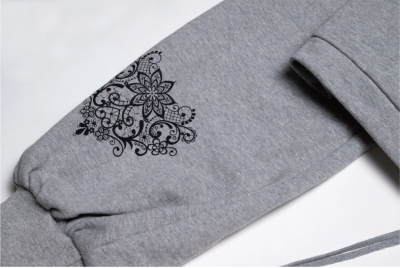 One-Shoulder Crop Sweatshirt-Grey