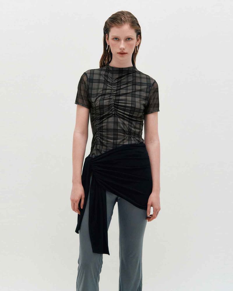 Layered Wrap Tie _ BLACK