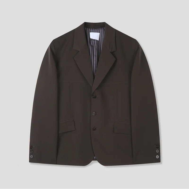 Semi over 3button blazer(2color)