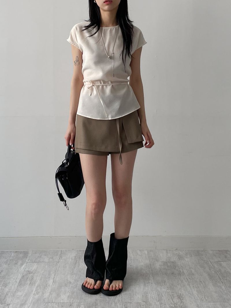 [2way] French Twill Nylon Handbag