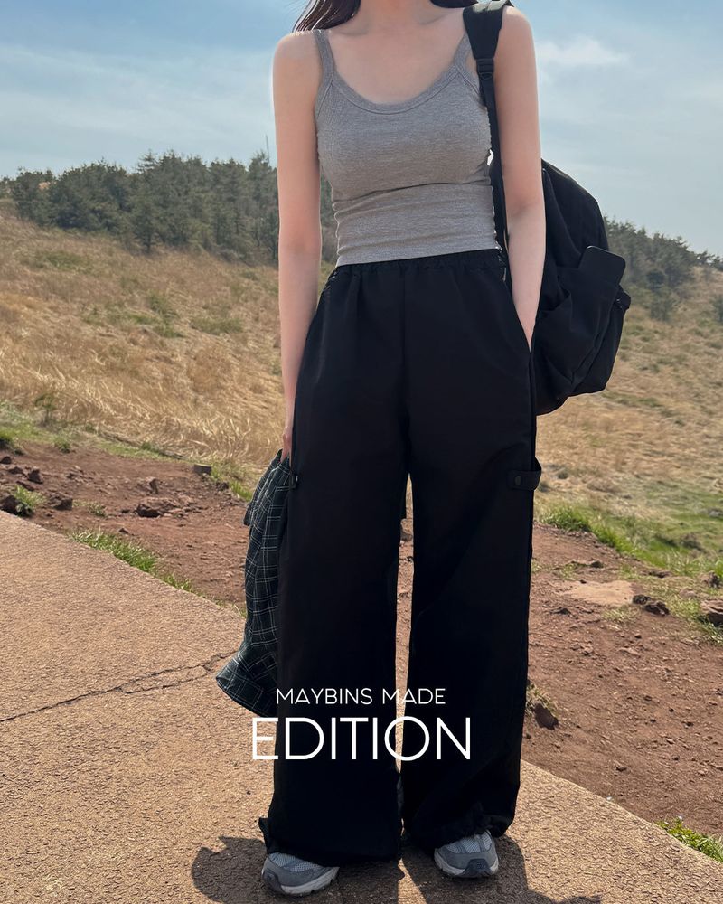[MADE] Snap nylon wide pants